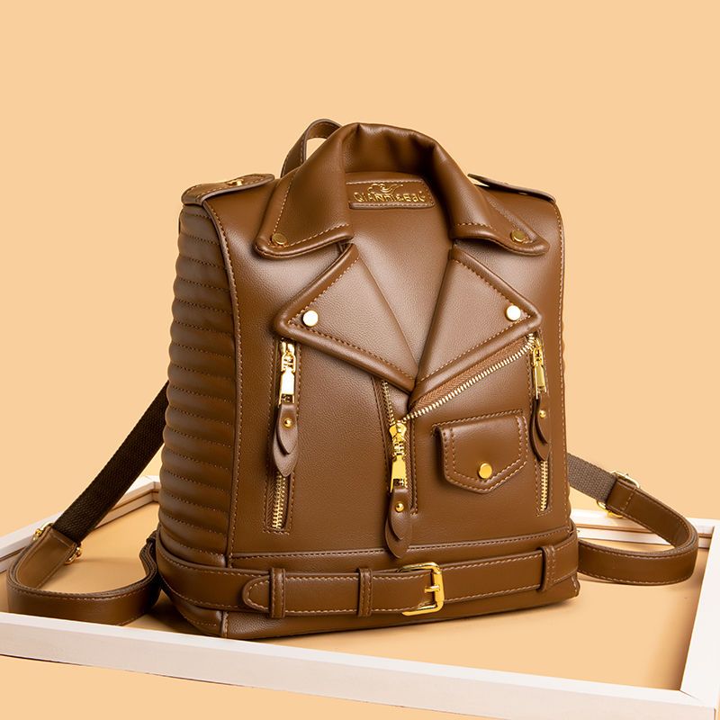 Motorcycle Gear Backpack - Jaqueta estilo motocicleta com lapela personalizada,
